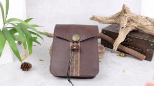 Medieval Faux Leather Medieval Viking Knight Belt Copper Coin Waist Bag Cosplay Role Playing Stage Prop