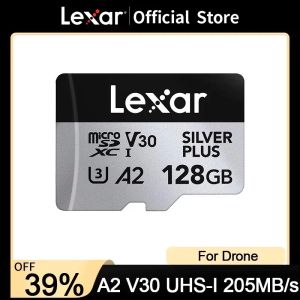 Lexar Silver Plus Drone-Specific Micro SD Card SDXC A2 4K V30 U3 128GB 256GB 1TB Read 205MB/s TF Memory Cards for DJI UAV