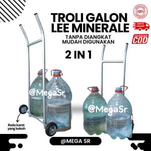 TROLI 2 GALON LEEMINERAL PRAKTIS TANPA D ANGKAT GALON NYA/RODA LEEMINERAL/GALON TROLY