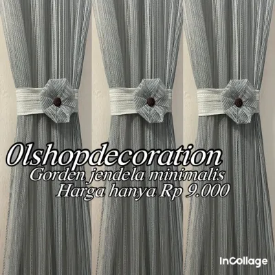 Gorden minimalis vitrase polos