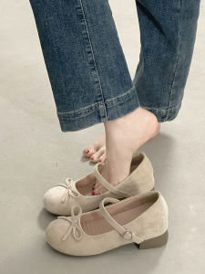 YX | Sweet Style French Versatile Mary Jane Shoes Coarse Heel