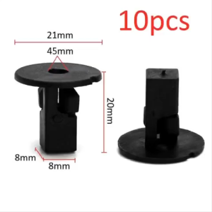 Set 10 đinh tán nhựa 8mm thân vuông màu đen (8x20mm) cho cửa xe hơi cho xe hơi Toyota - Chốt vít nở nút gài thay thế cho ô tô