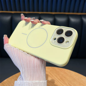 For Magsafe Liquid Silicone Magnetic Wireless Charging Case For iPhone 16 15 14 Plus 12 11 13 Pro Max Crystal Lens Protect Cover