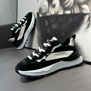 Mens Breathable Summer Thick Bottom Dad Shoes Versatile Casual Sports Sneakers Fashionable All-Season Leather Patchwork