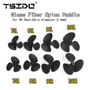 Cánh Quạt Ba Lá Cho Thuyền Điều Khiển Từ Xa 70/80/90/100mm Sợi Thủy Tinh Nylon Xoay Thuận/ngược Chiều Kim Đồng Hồ Đường Kính 5.0mm Phụ Kiện Mô Phỏng Tàu Ngầm/đồ Chơi Điều Khiển Từ Xa
