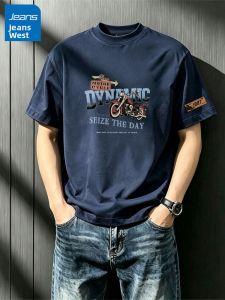 Jeanswest | American Style Casual Cotton Loose Short Sleeve T-Shirt
