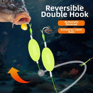 Anti-fouling Fishing Rig Bottom Tackle Two Euro Carp Hooks Ise Nami Secondary Line
