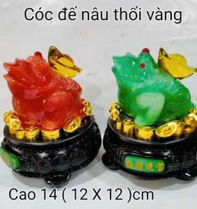 Cóc chiêu tài thu lộc trợ công danh sự nghiệp để ban Thần Tài bàn làm việc