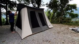 KODIAK CANVAS - FLEX-BOW VX 10x14 TENT WATERPROOF WINDPROOF HEAVY DUTY LONG LASTING HYDRA-SHIELD 100% COTTON DUCK CANVAS TENT FOR CAMPING PICNIC SURVIVAL