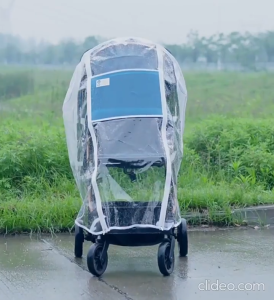 Playhouse Stroller Rain Cover Waterproof Wind Dust Shield 0.2mm food grade material 1-3 years Baby Universal Easy to fasten and take off