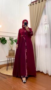 Dress Luxury Youry Premium Mix Wolly Printing Ceruti Fit to XL PB 140 cm Aulia Dress