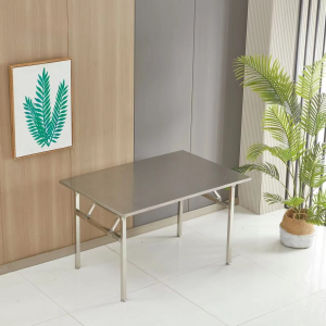 Stainless Steel Folding Table Outdoor Conference Training Table Canteen Dining Table Kitchen Chopping Board Table Barbecue Table Cutting Packing Table