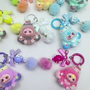 BUY 1 TAKE 2 Cute Cartoon Bow Plush Keychains Made Of Ultra-Soft Plush Material In Three Colors Cute Cartoon Design Perfect For A Girly Look Affordable Creative Gift For Friends Or Bags