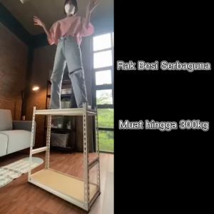 Rak besi siku lubang Rak susun 5 tingkat gudang Serbaguna Rak Aquarium 120x40x180CM