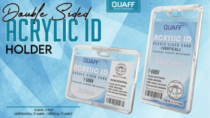 5pcs Quaff Acrylic ID Double Sided Card Holder Horizontal | Vertical