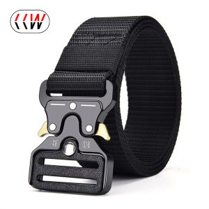 CCW 120cm Army Style Combat Belts Quick Release Tactical Belt Fashion Men Canvas Waistband Outdoor Waist Trainer