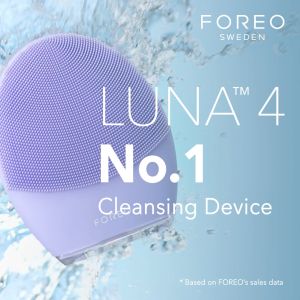 FOREO LUNA 4 Facial Cleansing Brush for Sensitive Skin - Clinically Proven Face Skin Care Tool | Deep Facial Cleanser & Firming Face Massager Device
