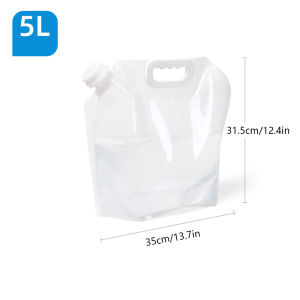 Outdoor Water Storage Bag 5/810/L With Faucet Valve Tourism Camping Large Capacity Portable Foldable Plastic Water Bag LeakProof