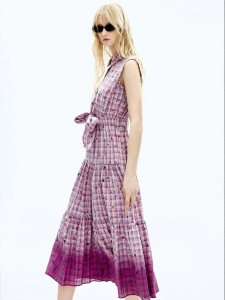 Juicy Couture | Star Patterned Checkered Gradient Sleeveless Dress