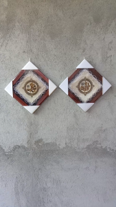 Hiasan Kaligrafi Kulit Kambig Allah Muhammad Sepasang