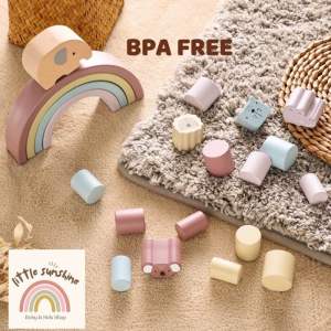 Montessori Wooden Animal & Rainbow Balancing & Stacking Toy Educational Learning Toys Birthday Gift Christmas Gift
