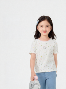 Purcotton | Sweet Printed Breathable Girls T-shirt