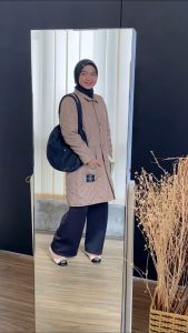 BISA COD - NEW COLOUR | Hijacket Series Belva Ivory - Jaket Panjang Wanita Terbaru 2023 - Outerwear For Hijabers