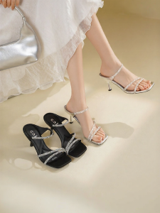 Josiny | Stylish Sparkling Crystal Stiletto Sandals For Women