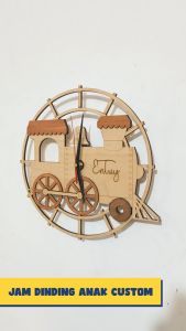 Jam Dinding Anak Custom Lucu / Jam Dinding Kayu Hiasan Kamar Anak
