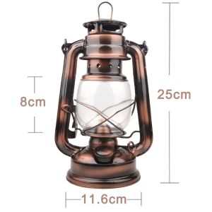 Đèn Dầu Sắt Rèn Cổ Điển Retro 19/25cm Đèn Bấc Di Động Dùng Cho Cắm Trại Đi Bộ Đường Dài Trang Trí Nhà Cửa Kiểu Dáng Truyền Thống Giá Đỡ Nến
