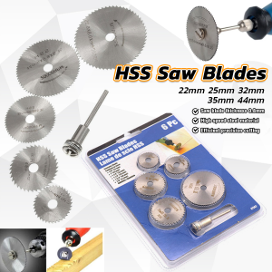 MaxPlus 6Pcs HSS Circular Saw Blade Set Cutting Sets Rotary Tools for Wood Metal DIY Craft 22mm-50mm