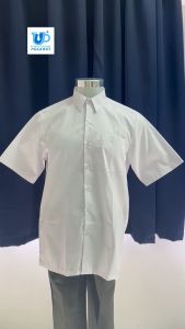 Falcon 311EX Baju Kemeja Putih Lengan Pendek Cotton Tebal / Baju Sekolah Putih Cotton Tebal Lengan Pendek