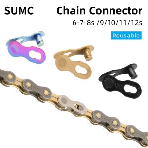 SUMC Bicycle Chain Link Connector 2 Pair Mountain Road Bike Chain Magic Buckle Quick Release 6-7-8s 9-10-11-12s