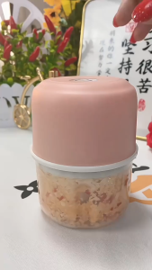 Mini Chopper Blender 6 mata pisau 250ml Portable Penggiling Bumbu Plastik kelas makanan Dapur Blender Bumbu