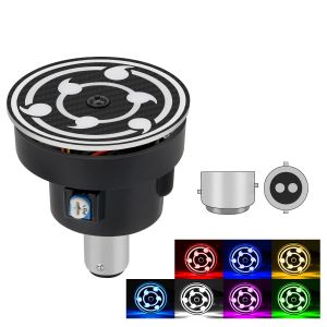 1PCS Universal Motorcycle Angel Eye LED Tail Brake Light 12V Mini Flash Strobe Warning Lamp Dirt Bike Rear Stop License P