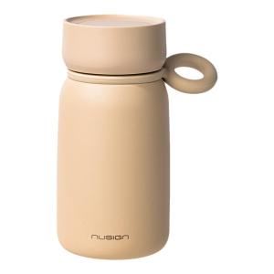 Nusign Black Tech Stainless Steel Heating Cup Christmas Gift for Girls Shaking Cup Warmth Treasure Insulated Water Bottle