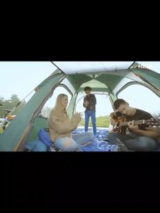 Camping Tent 4 Person Waterproof Double Layer Rainproof Heavy Duty Tent For Camping Two Doors Large Family Tent with Yard