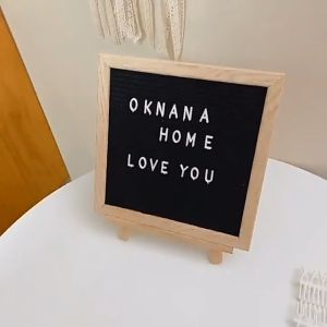 Bảng Gỗ Ghép Tên Trang Trí Sinh Nhật Đám Cưới Phong Cách Kích Thước 25x25cm