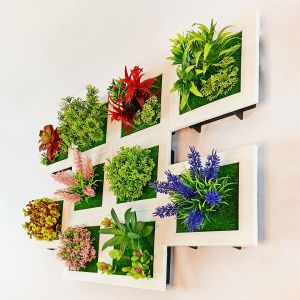 Azgalery PBP14 / Tanaman Hias Kaktus Mini Pot Bunga Bingkai Buatan Artificial Dekorasi Flower Ornamen Hiasan Minimalis Ruangan Dinding Rumah Plastik / COD