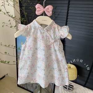 Cartoon Princess Dress for Girls Summer New Style Versatile Childrens Skirt Korean Version 17 Years Old below Cotton Material