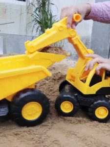 Xe đồ chơi xe công trình xe thùng đổ khai quật bãi biển cỡ lớn cho bé xe xúc đất đồ chơi trẻ em bền đẹp an toàn cho bé