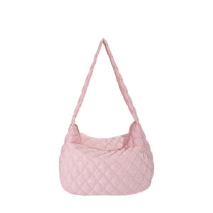 GStar Women Cotton Padded Large Winter Underarm Bag Plaid Shoulder Bag Puffy Tote Bag Quilted Handbag
