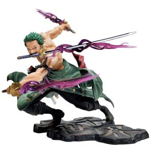 Bandai | Anime ONE PIECE 10cm Roronoa Zoro Three-Blade Sa-maximum Manga Figure Anime Statue PVC Model Collectible Ornament Toy Doll Gift