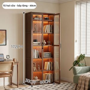 ZHUSHANXIA | Tủ Sách Treo Tường Đứng Sàn Lưu Trữ Trưng Bày Gia Đình