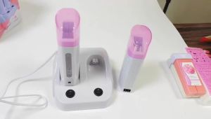 foreverlily | 40W Dual Rolling Wax Heater Double Epilator Depilatory Waxing Machine Cartridge Roll On Wax Heater Hair Removal for Body