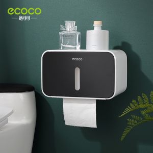 ecoco Wall Mounted Toilet Paper Roll Holder Paper Dispenser for Home Bathroom Kitchen Waterproof