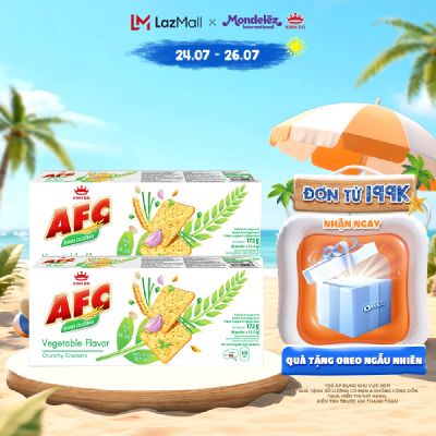 Bánh Cracker Dinh Dưỡng AFC Vị Rau, Combo 2 Hộp X 172G
