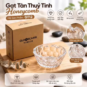 Gạt Tàn Thủy Tinh GT11 Vân Cắt Dạng Bát Tròn Sang Trọng Crystal Ashtray