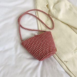 Woven Bag Female New Arrival 2023 Minority Fashion Shoulder Tote Popular Hot-Selling Product Cross Body Bucket Bag Straw Bag
