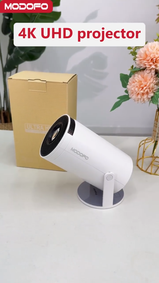 MODOFO Android 12.0 Mini Projector For Phone Ultra HD 4K Bluetooth 5G WiFi Portable Smart Projecter HY300